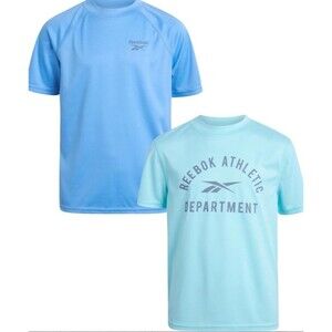 Reebok Boy’s Size 8 NWT Two Pack Swim Shirts UPF 50